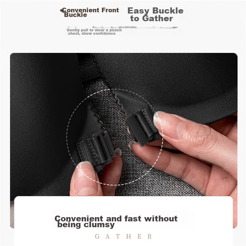 Fentengcare Front-Closure Seamless Bra, Wireless, Push-Up for Small Breasts, Thi...