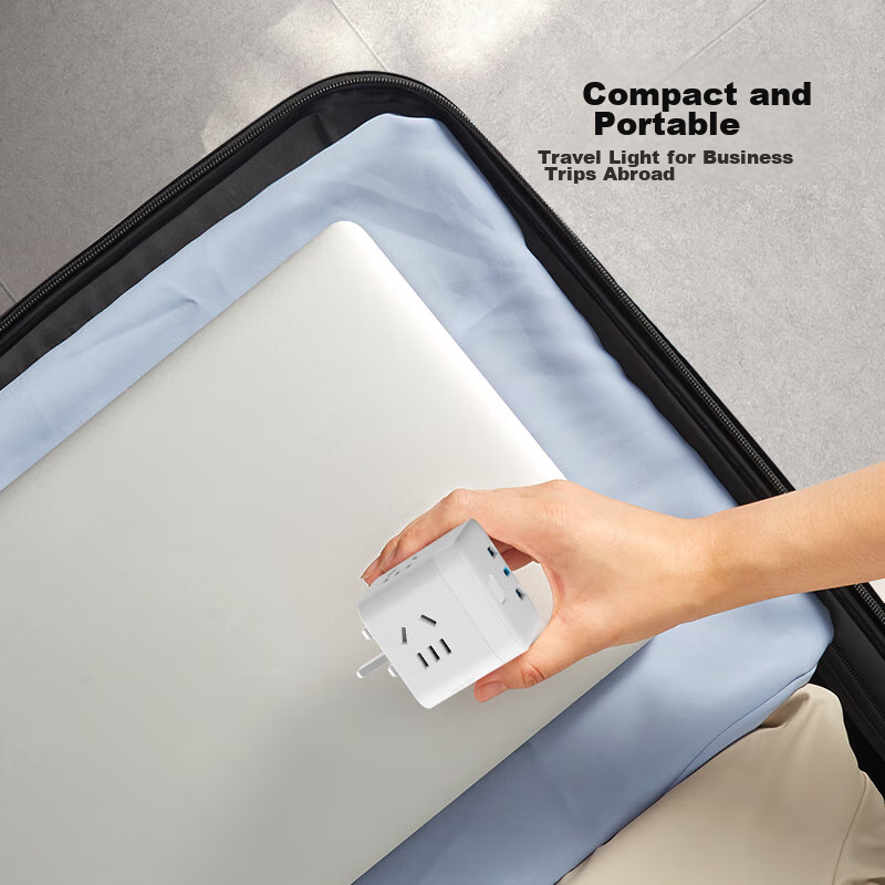 BULL 3-Prong UK Travel Socket Adapter, 20W Fast Charging USB Power Converter, Cu...