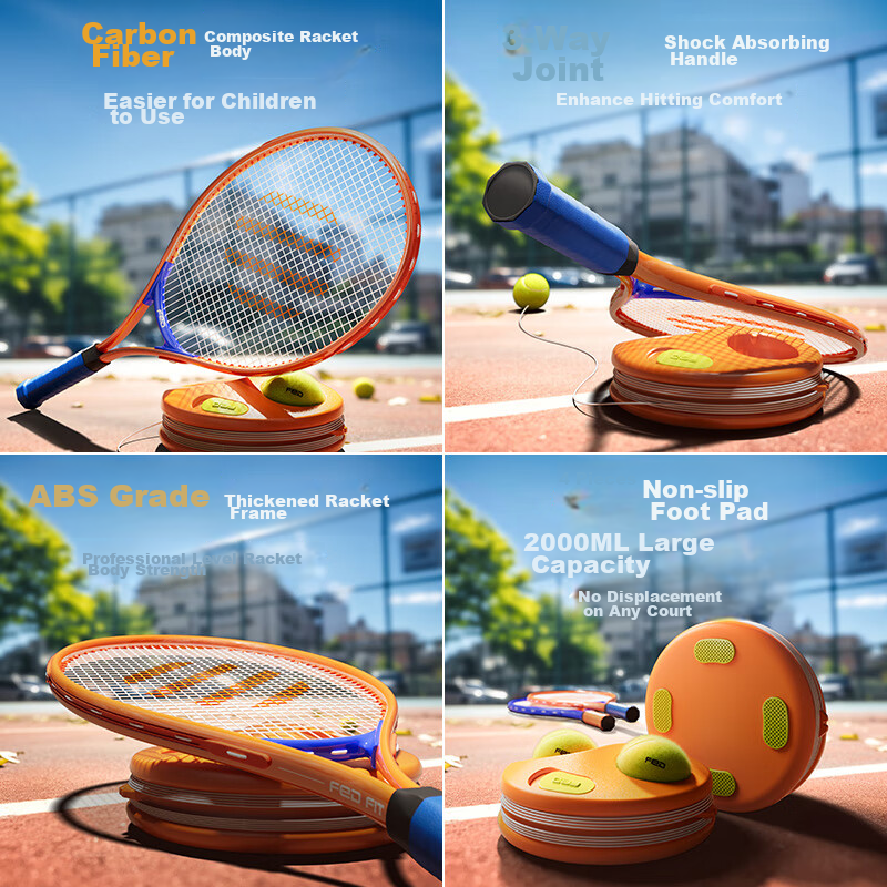Fei'erdun FED Tennis Rebound Trainer, Tennis Racket for Beginners, with Strings,...