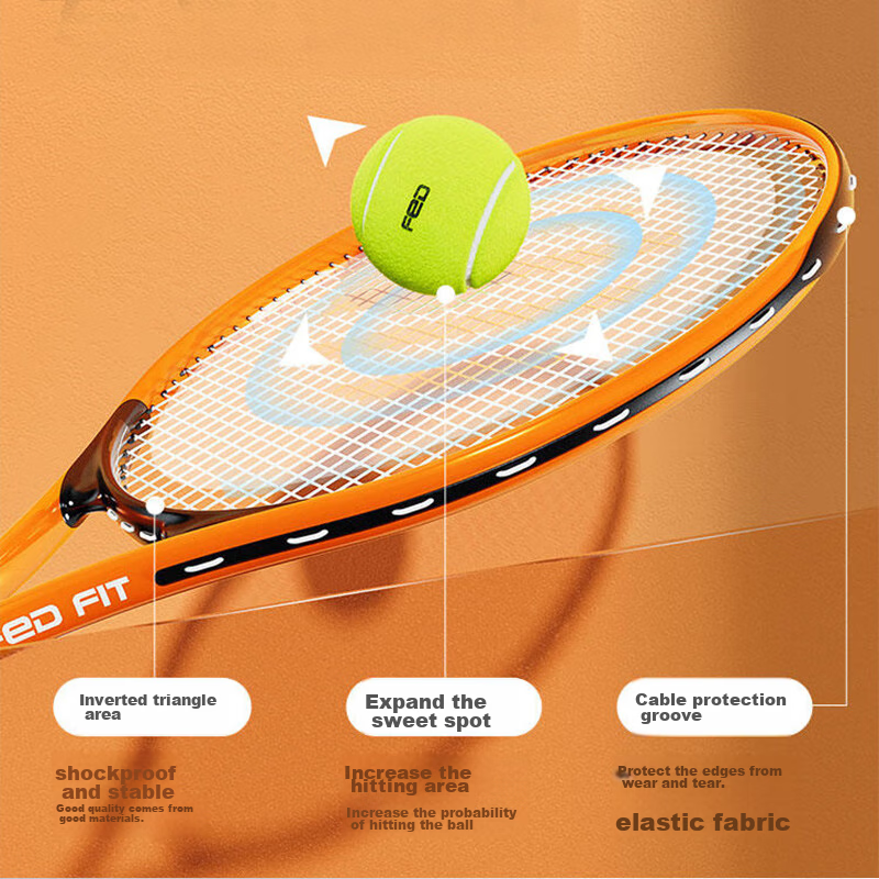 Fei'erdun FED Tennis Rebound Trainer, Tennis Racket for Beginners, with Strings,...