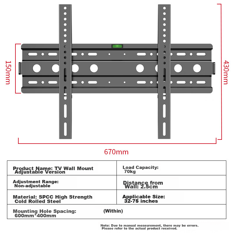 Geer TV Wall Mount Thickened Version (40-75 Inches) Universal Bracket for Xiaomi...