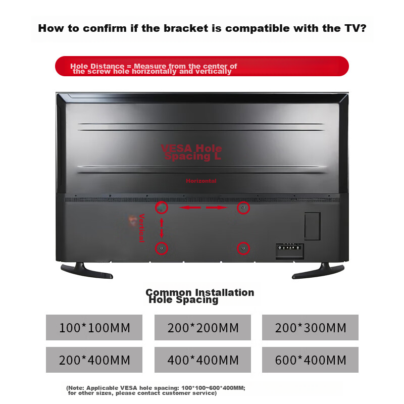 Geer TV Wall Mount Thickened Version (40-75 Inches) Universal Bracket for Xiaomi...