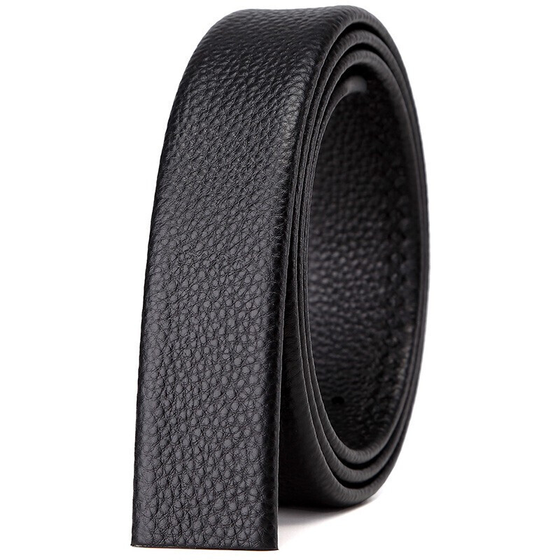 Crocodile Leather Belt for Men, Top-Grain Cowhide, No Pin Buckle, Belt with Hole...