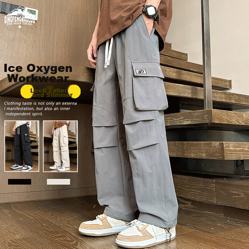 Dingfengbaoluo Japanese-Style Workwear Casual Pants for Men, Spring And Summer T...