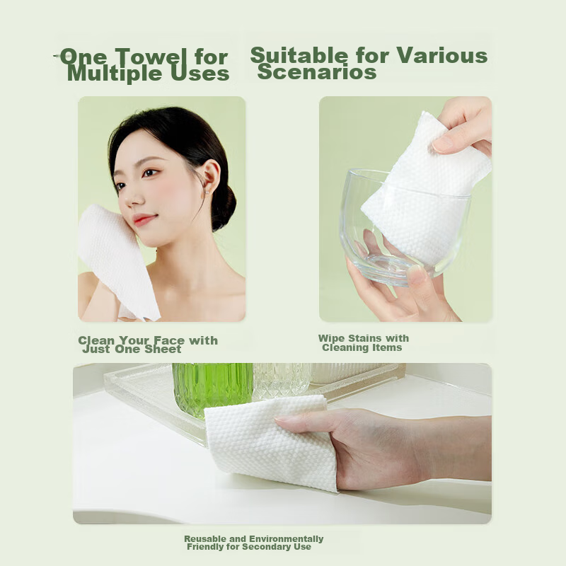 AMORTALS Disposable Soft Wipes, Dual-Use for Dry And Wet, Face Cleansing Wipes,...