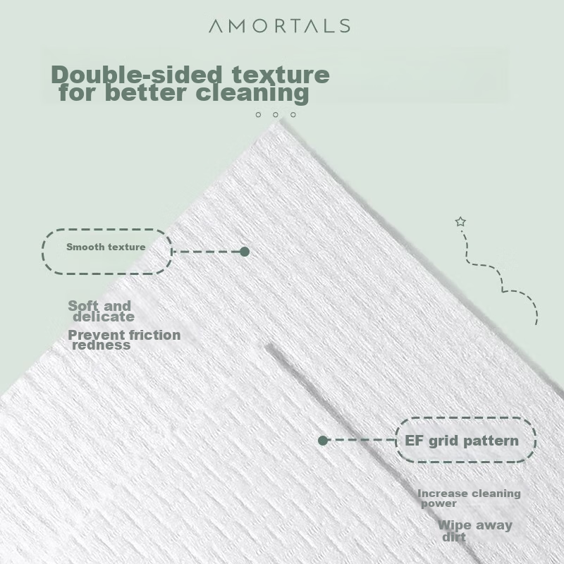 AMORTALS Disposable Soft Wipes, Dual-Use for Dry And Wet, Face Cleansing Wipes,...