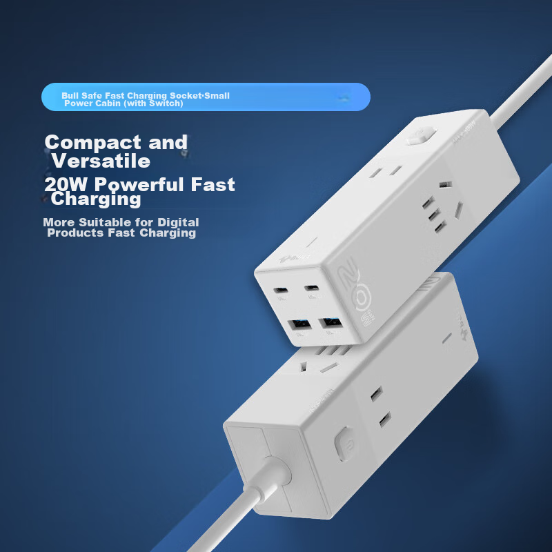 BULL 20W GaN Fast Charging Socket/Desk Charging Station/Desk Socket/USB Power St...
