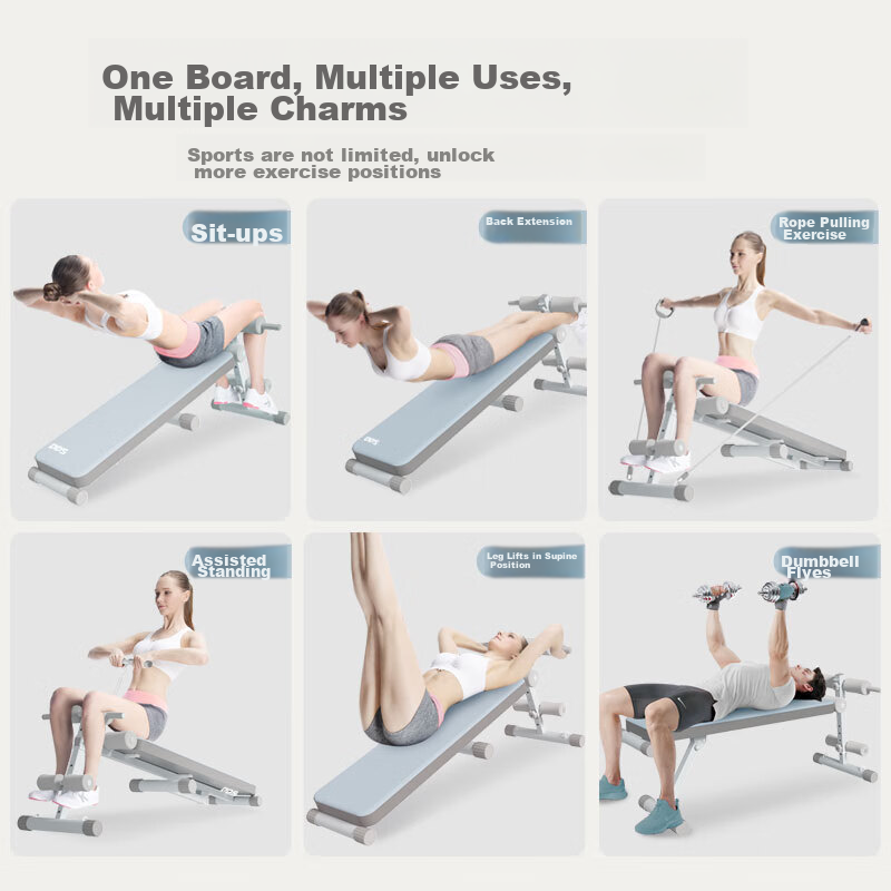 DDS Dumbbell Bench, Sit-Up Fitness Equipment, Foldable Sit-Up Board, Multifuncti...