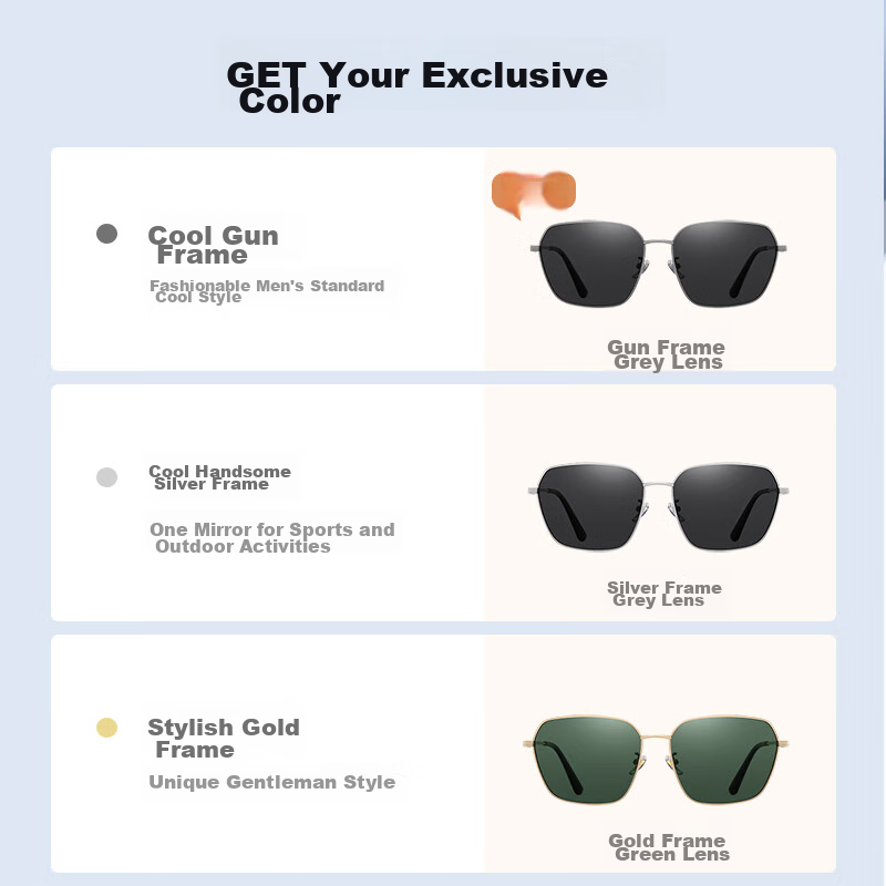 HLA Polarized Sunglasses, Square Frame Glasses for Men, Driving Sun Protection S...