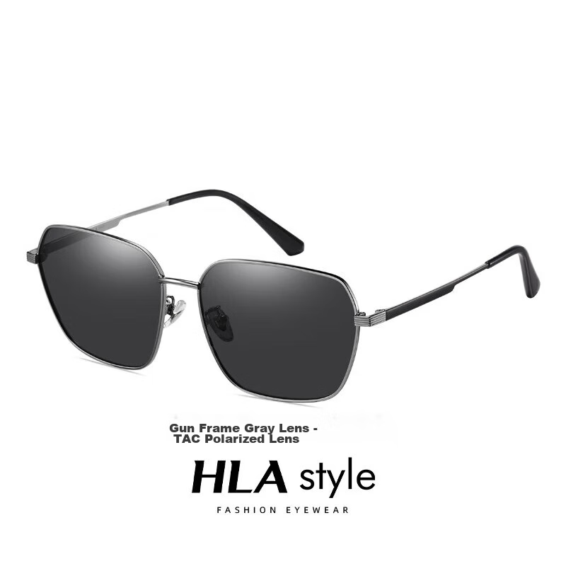 HLA Polarized Sunglasses, Square Frame Glasses for Men, Driving Sun Protection S...