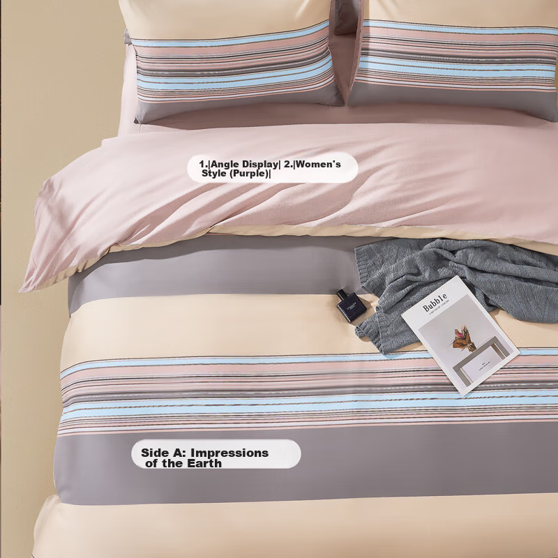 FUANNA Bedding Set, 100% Pure Cotton, Includes Bed Sheet And Duvet Cover, for Si...