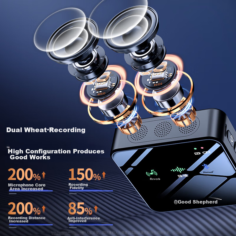 Good Shepherd Wireless Lavalier Microphone for TikTok Live Streaming, Outdoor Pr...