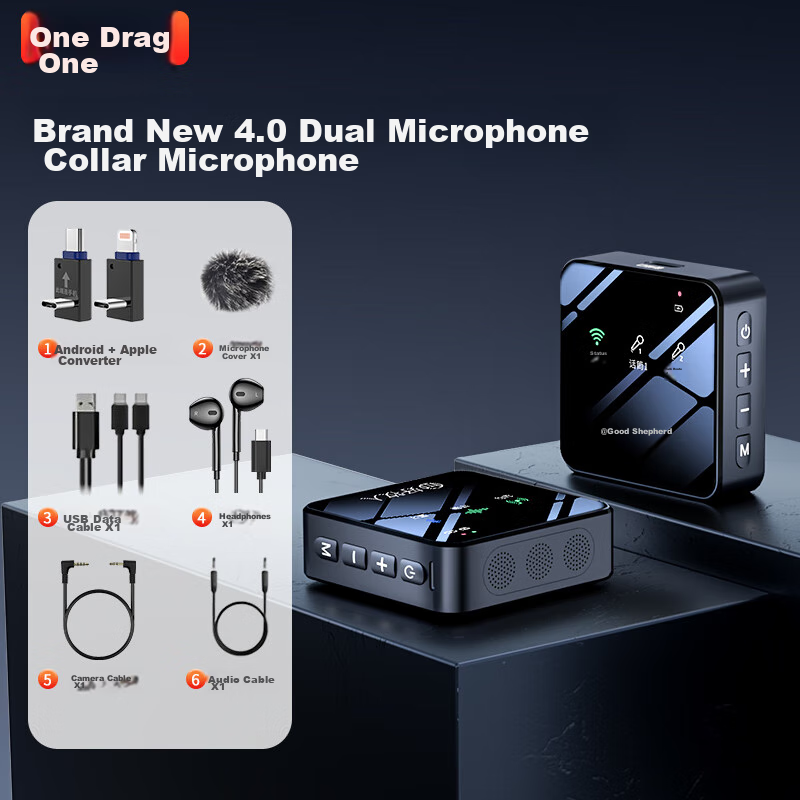 Good Shepherd Wireless Lavalier Microphone for TikTok Live Streaming, Outdoor Pr...