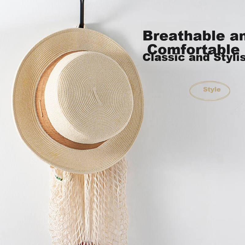 FANCET Flat Top Straw Hat Women Summer Sun Hat UV Protection Beach Sun Hat Straw...