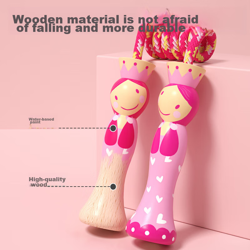 Fuhai'er Wooden Children's Jump Rope for Kindergarten And Elementary School Stud...