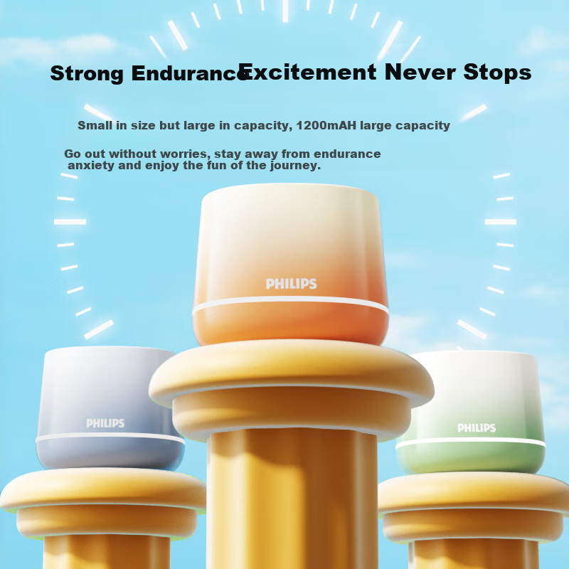 PHILIPS Bluetooth Speaker Wireless Desktop Mini High Sound Quality Subwoofer Por...