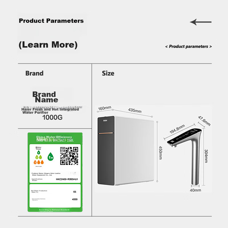 Haier 1000G Fresh Hot Water Dispenser with Heating And Direct Drinking All-In Ma...