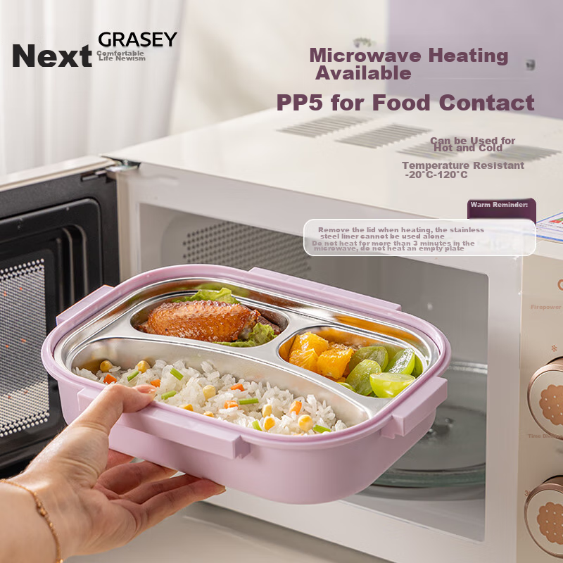 Guangyi 316 Stainless Steel Lunch Box for Elementary School Students, Office Wor...