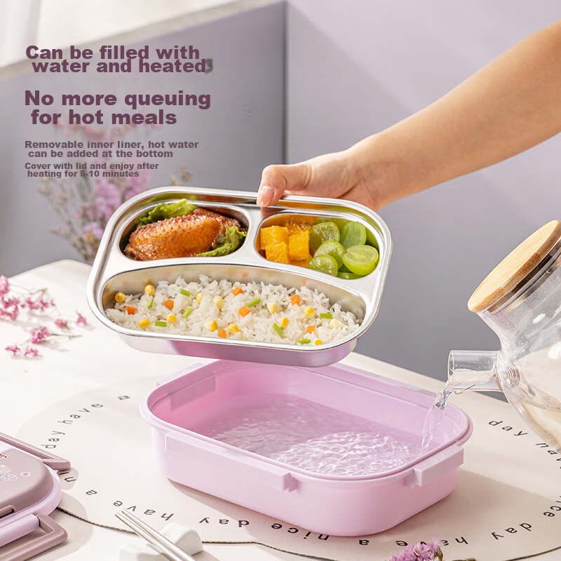 Guangyi 316 Stainless Steel Lunch Box for Elementary School Students, Office Wor...