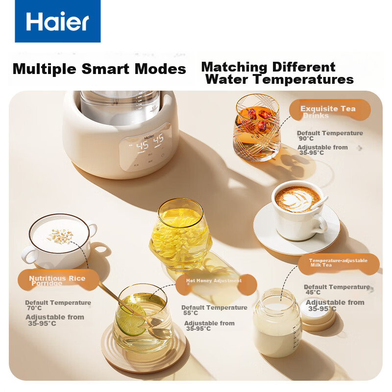 Haier Smart Constant Temperature Electric Kettle 1.2L, Baby Formula Maker, Insul...