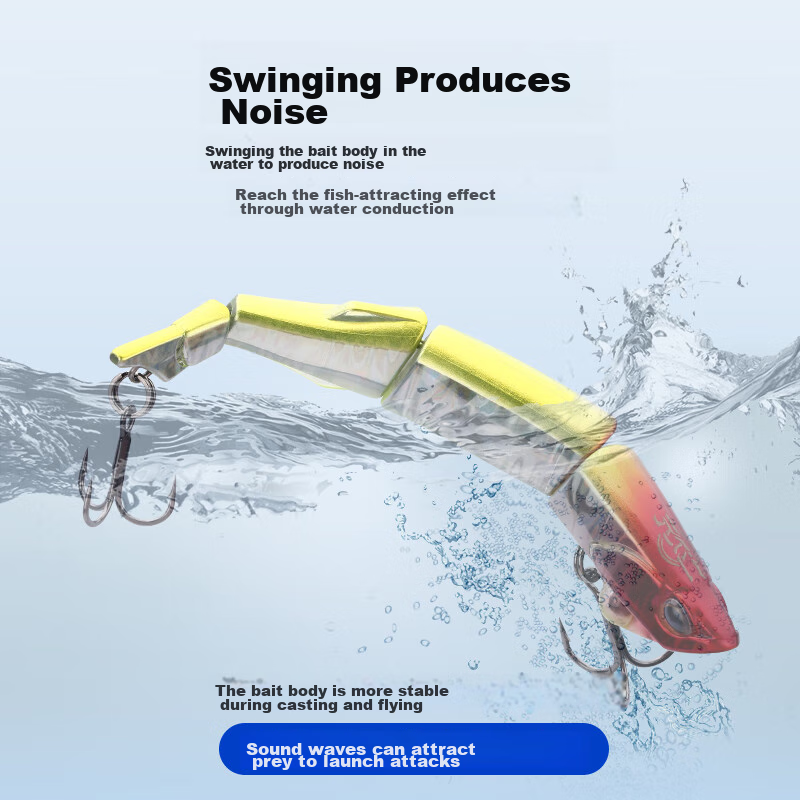 Anime-Style Lure, Multi-Section Fish Bait, Bionic Bait, Freshwater And Saltwater...