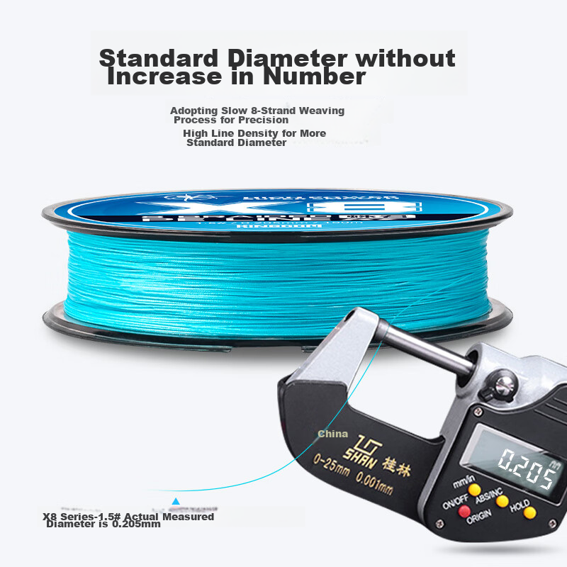 King Lure PE Fishing Line, 8-Strand Long-Casting Special Blue 150-Meter Fishing...