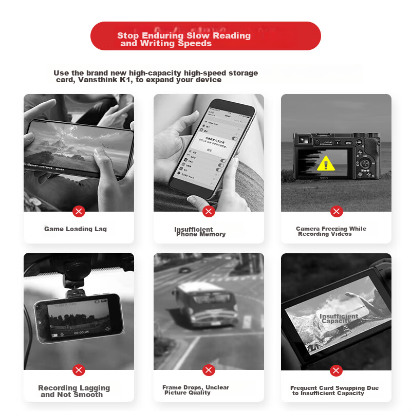 FANXIANG 64GB TF (MicroSD) Memory Card V30 for Dash Cam & Security Surveillance...