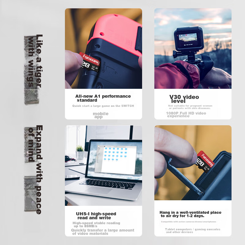 FANXIANG 64GB TF (MicroSD) Memory Card V30 for Dash Cam & Security Surveillance...