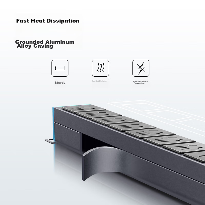 BULL 16A High-Power PDU Desktop Cabinet Socket/power Strip/extension Cord/8-Outl...