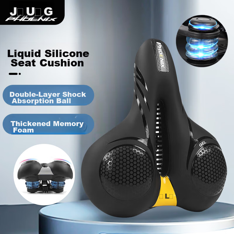 Phoenix Bicycle Seat, Silicone Saddle, Road And Mountain Bike Seat, Soft And Com...