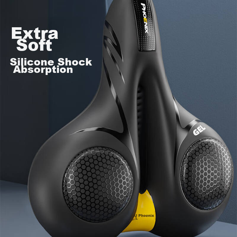 Phoenix Bicycle Seat, Silicone Saddle, Road And Mountain Bike Seat, Soft And Com...