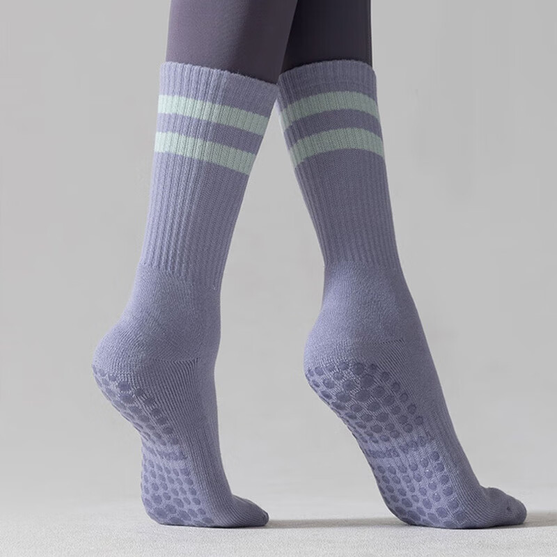 Duweike Professional Yoga Socks, Non-Slip, Women's Cotton Mid-Calf Socks, Pilate...