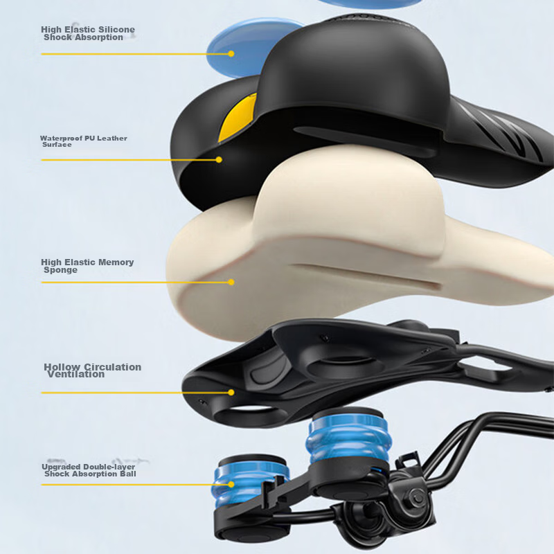 Phoenix Bicycle Seat, Silicone Saddle, for Road And Mountain Bikes, Soft And Com...