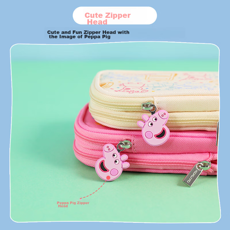 KOKUYO Peppa Pig Collaboration Series Expandable Pencil Case, Large Capacity Sta...