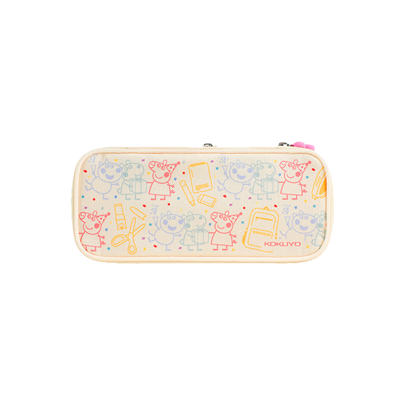 KOKUYO Peppa Pig Collaboration Series Expandable Pencil Case, Large Capacity Sta...