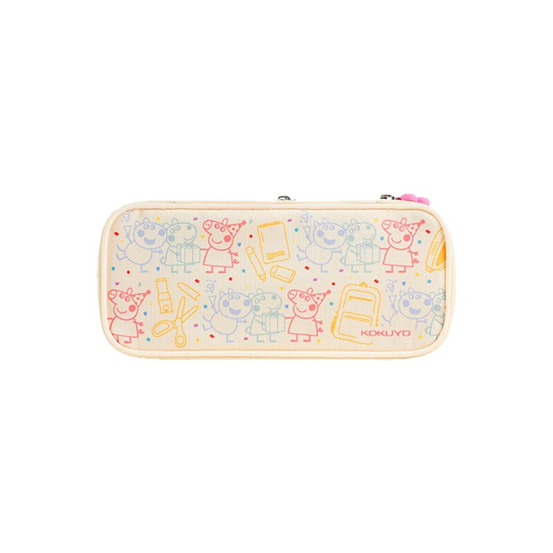 KOKUYO Peppa Pig Collaboration Series Expandable Pencil Case, Large Capacity Sta...