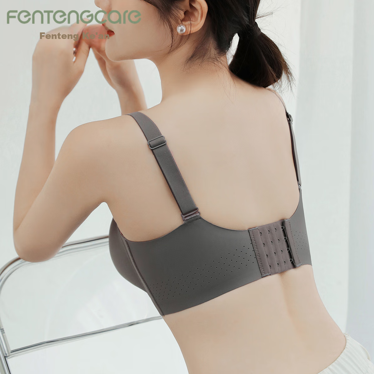 Fentengcare Large Size Thin Seamless Lift-Up Anti-Sagging Side Support Bra, Soft...