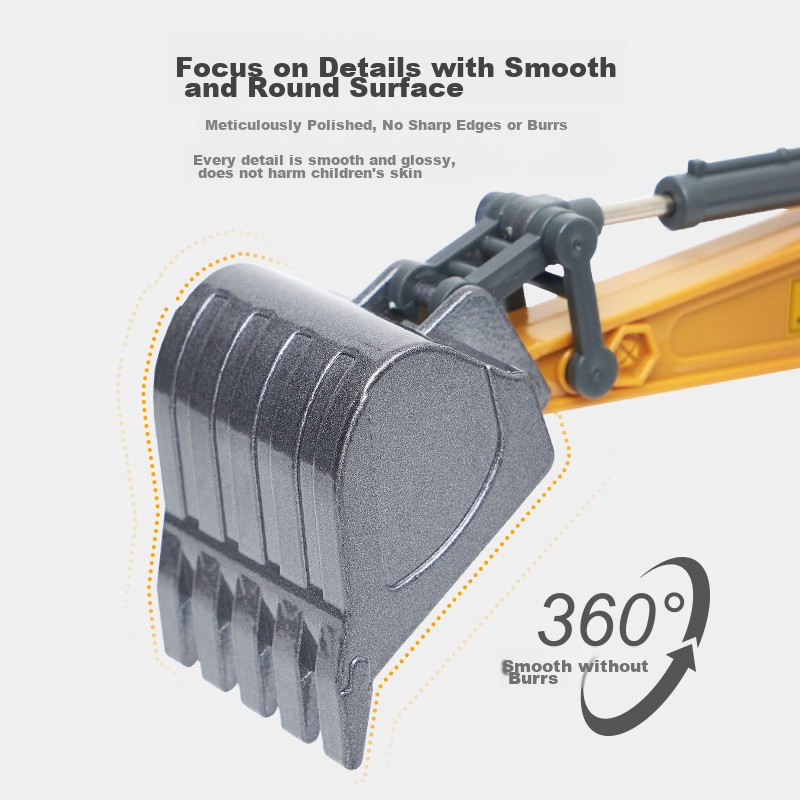 Overfan Children's Alloy Engineering Toy Car, Large Crane, Excavator, Digger Mod...