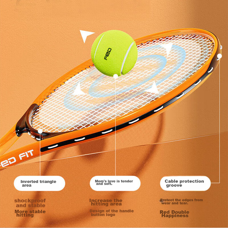Fei'erdun Tennis Racket, Tennis Training Device, Single-Player Rebound, with Str...