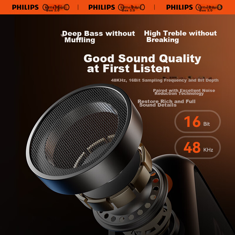 Philips Lavalier Microphone, Dual Wireless Vlog Short Video Lavalier, Live Strea...