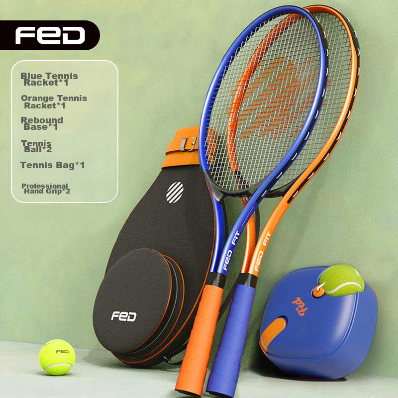 Fei'erdun FED Tennis Racket Training Device, Automatic Rebound Ball, Dual Racket...