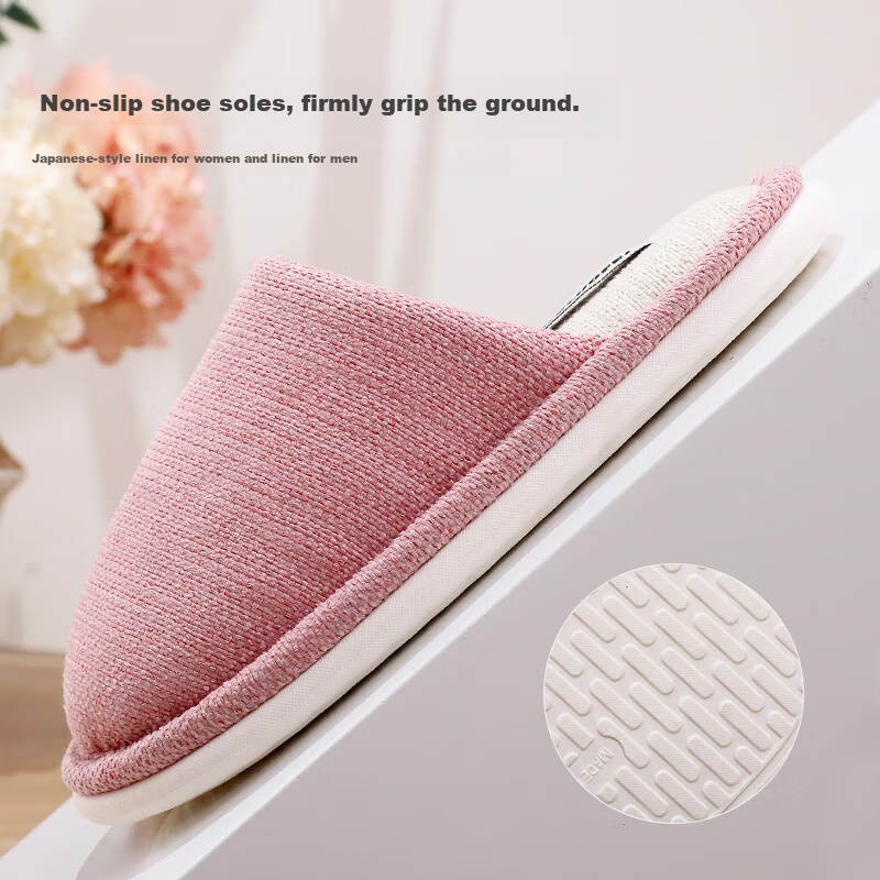 GUOLUOFEI Japanese Style Cotton Slippers Men Autumn Winter Home Couple Indoor Sw...