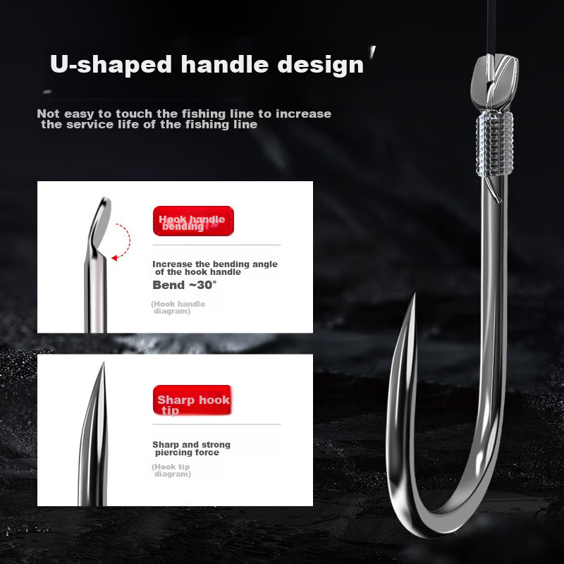 Anime-Style Rui Series Fish Hooks Boxed Iseni Hooks Fishing Hooks with Barbs Car...