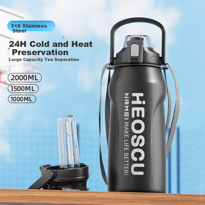 NRMEi (nRMEi) Insulated Water Bottle Large Capacity for Students Men Sports 316...