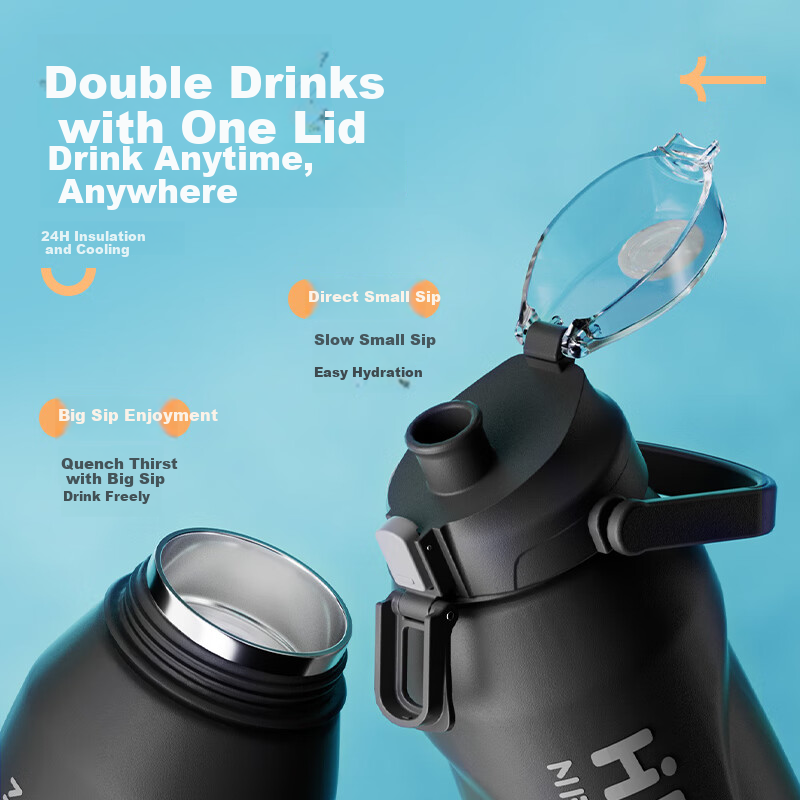 NRMEi (nRMEi) Insulated Water Bottle Large Capacity for Students Men Sports 316...