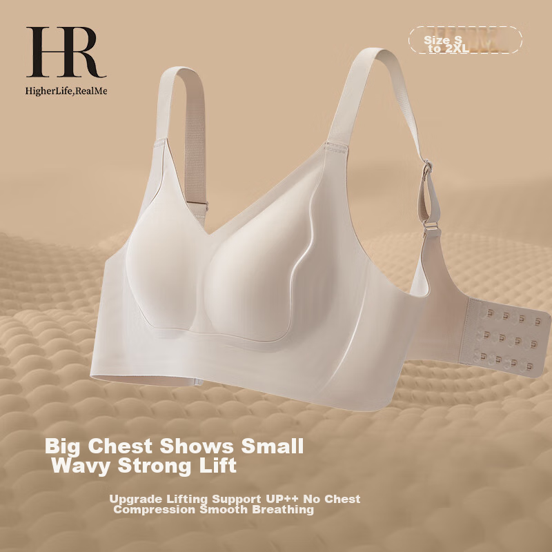 Helena (HR) Large Bust Minimizer Bra for Women, Seamless Comfortable Wireless Br...
