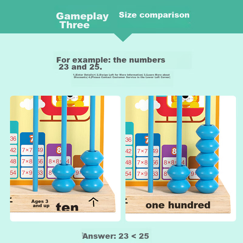 Fuhai'er 9-Level Counter, Elementary School Third-Grade Nine-Row Hundred-Digit A...