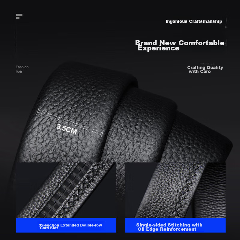 Red Dragonfly Top-Grain Leather Men's Belt, Waist Belt, Birthday Gift for Boyfri...