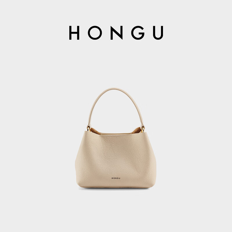 HONGU Women's Cowhide Leather Fashion Shoulder Handbag Crossbody Bag Bucket Bag...