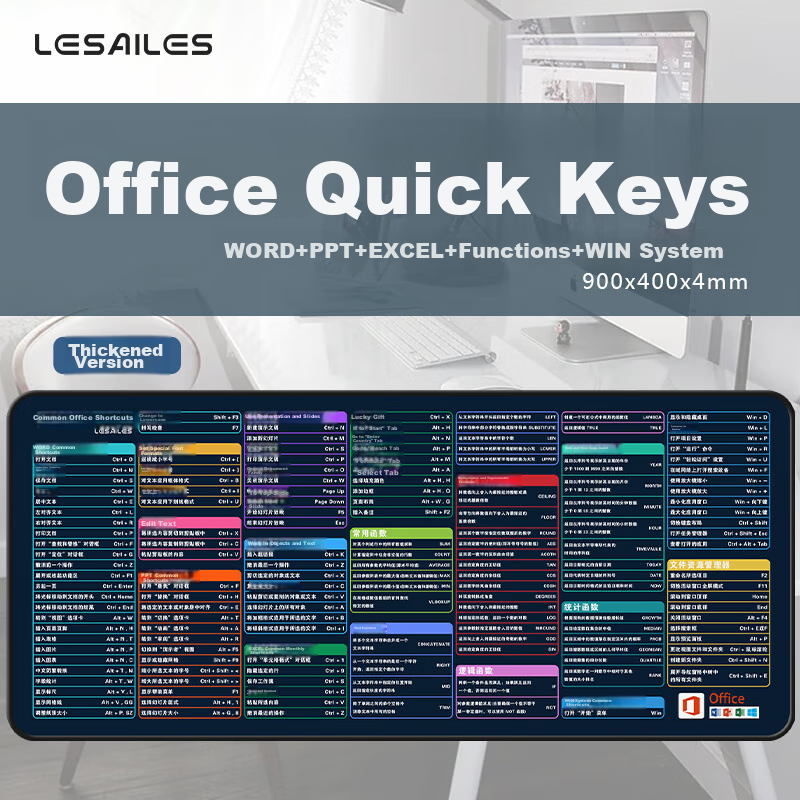 Feidun Mouse Pad, Gaming, Solid Color, Large Size, Computer Desk Pad, Office, Co...